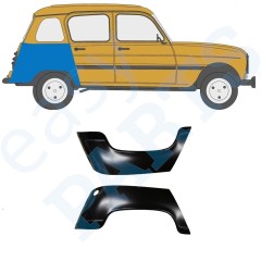 Panneau de réparation arc d'aile arrière pour Renault 4 1962-1993 / Gauche+Droit / Ensemble 9708