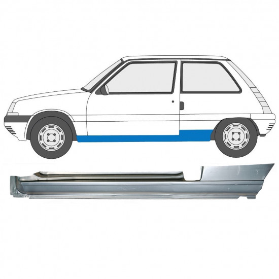 Réparation bas de caisse pour Renault 5 1984-1996 / Gauche 7384