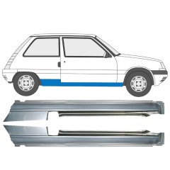 Panneau de réparation du seuil pour Renault 5 1984-1996 / Gauche+Droit / Ensemble 9706