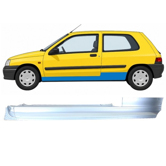 Panneau de réparation du seuil pour Renault Clio I 1990-1998 / Gauche 11010