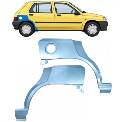 Panneau de réparation arc d'aile arrière pour Renault Clio I 1990-1998 / Gauche+Droit / Ensemble 9849
