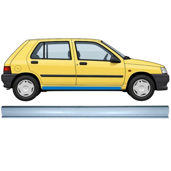Réparation bas de caisse inférieure pour Renault Clio I 1990-1998 / Droite 7684