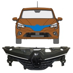 Grille de calandre pour Renault Clio V 2019- / Ensemble 7540