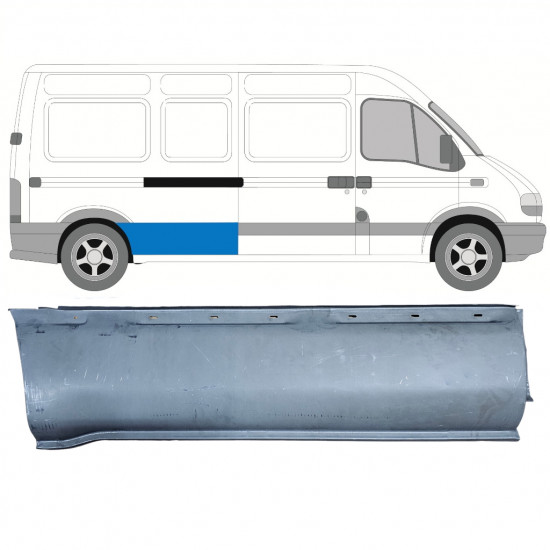 Panneau de réparation latéral pour Opel Movano / R Master 1998-2010 / LWB / Droite 7371