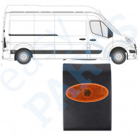 Moulure latérale du montant avant avec lampe pour Renault Master 2010- / Gauche = Droite (symétrique) /  10552