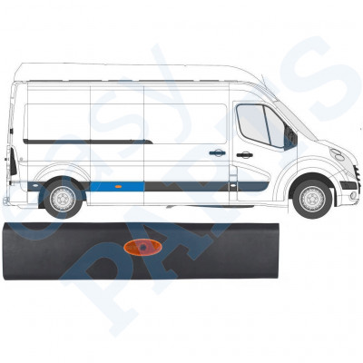 RENAULT MASTER 2010- MOULURE PANNEAU DE GARNITURE LONGUES LAMPE / DROIT