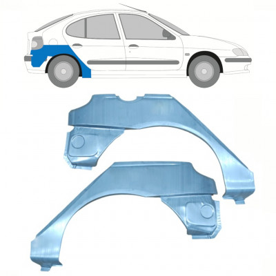 Panneau de réparation arc d'aile arrière pour Renault Megane 1995-2003 / Gauche+Droit / Ensemble 10101