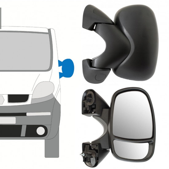 Rétroviseur électrique pour Renault Trafic 2001-2014 / Gauche 8226