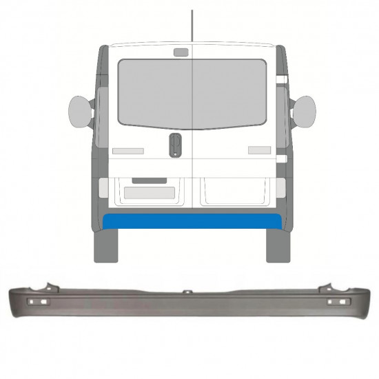 Pare-chocs arrière pour Renault Trafic 2001-2014 8207