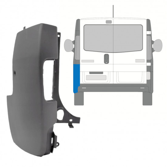 Coin du pare-chocs arrière pour Renault Trafic 2001-2014 / Gauche 8209