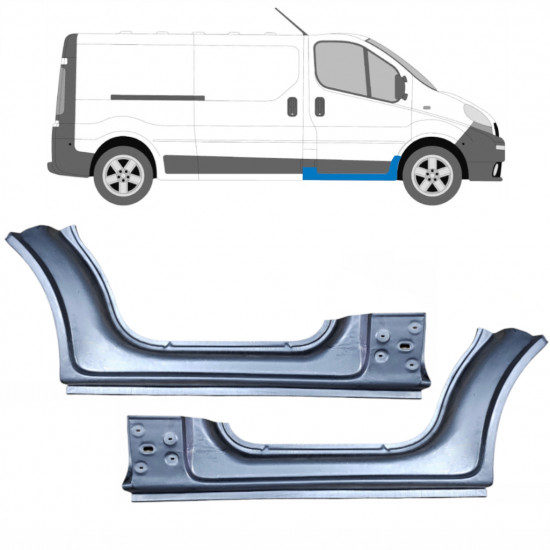 Réparation bas de caisse pour Renault Trafic 2001-2014 / Gauche+Droit / Ensemble 10085