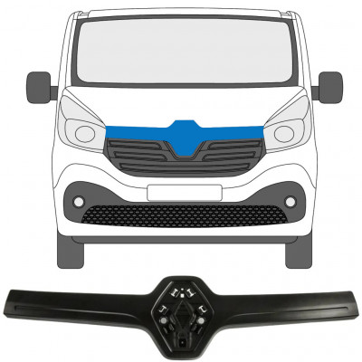 Moulure de calandre pour Renault Trafic 2014- 7542