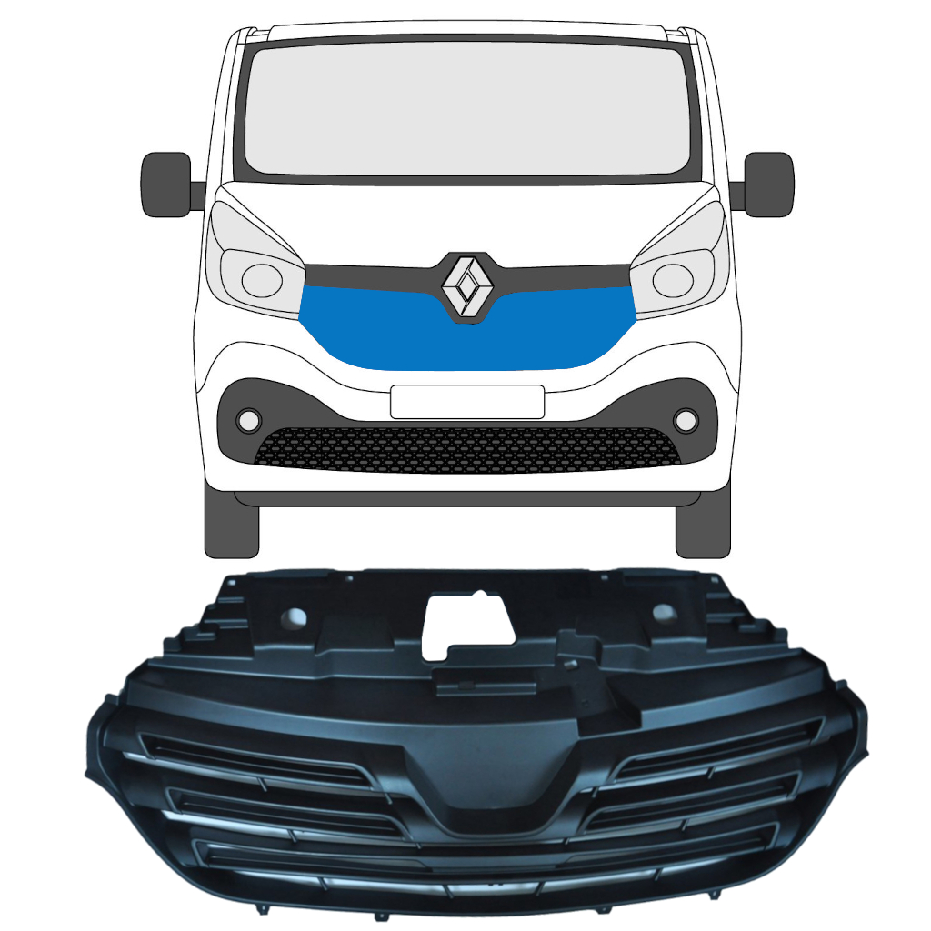RENAULT TRAFIC 2014- GRILLE