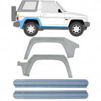 Réparation bas de caisse + passage de roue arrière pour Daihatsu Fourtrak Rocky 1985-1993 / Gauche+Droit / Ensemble 9508