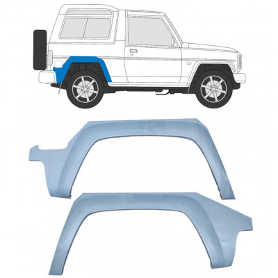 Panneau de réparation arc d'aile arrière pour Daihatsu Fourtrak Rocky 1985-1993 / Gauche+Droit / Ensemble 10418