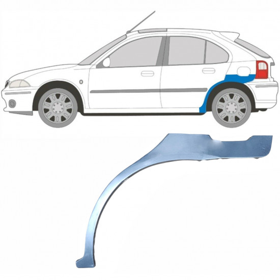 Panneau de réparation arc d'aile arrière pour Rover 25 Mg Zr 1995-2005 / Gauche 5621