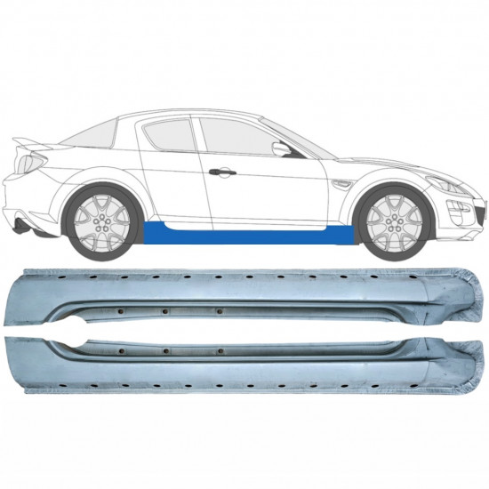 Panneau de réparation du seuil pour Mazda RX8 2003-2012 / Gauche+Droit / Ensemble 9284