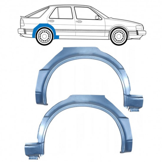 Panneau de réparation arc d'aile arrière pour Saab 9000 1985-1998 / Gauche+Droit / Ensemble 10594