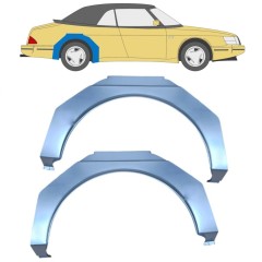 Panneau de réparation arc d'aile arrière pour Saab 900 1978-1998 / Gauche+Droit / Ensemble 10651