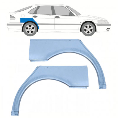 Panneau de réparation arc d'aile arrière pour Saab 9-3 1998-2003 / Gauche+Droit / Ensemble 10688