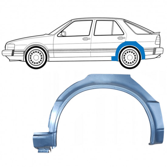 Panneau de réparation arc d'aile arrière pour Saab 9000 1985-1998 / Gauche 8121