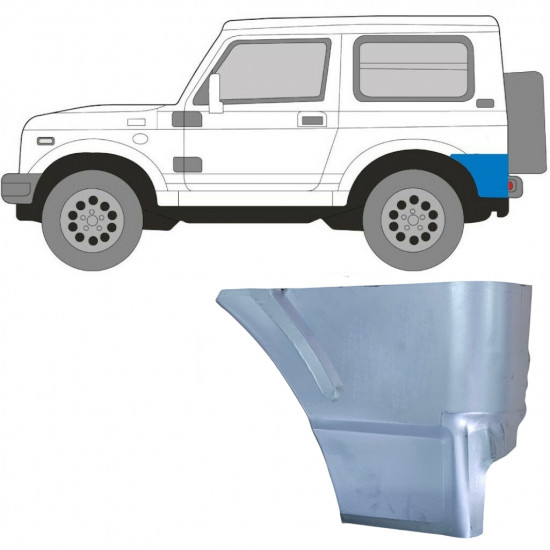 Panneau de réparation arc d'aile arrière pour Suzuki Samurai 1981-2004  / Gauche 7024