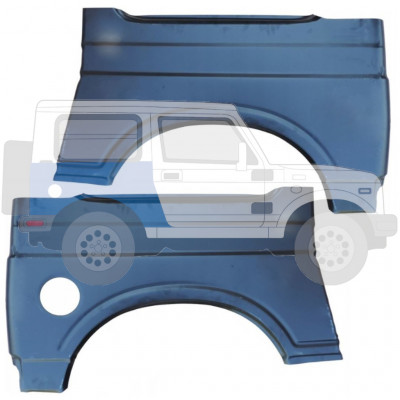 Panneau de réparation arc d'aile arrière pour Suzuki Samurai 1981-2004 / Gauche+Droit / Ensemble 9580