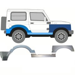 Réparation bas de caisse + aile avant + aile arrière pour Suzuki Samurai 1981- / Droite / Ensemble 11181
