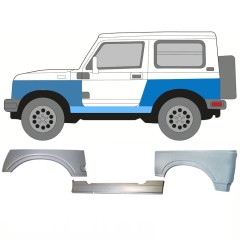 Réparation bas de caisse + aile avant + aile arrière pour Suzuki Samurai 1981- / Gauche / Ensemble 11180
