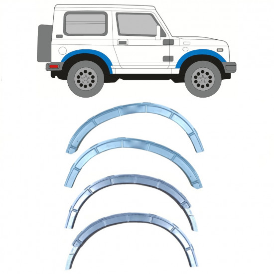 SUZUKI SAMURAI 1981- SOUTIEN DE PASSAGE DE ROUE D\'AILE / SET