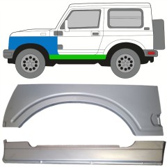 Panneau de réparation du seuil + panneau de réparation de l'aile avant pour Suzuki Samurai 1981- / Gauche / Ensemble 10035