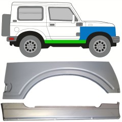 Panneau de réparation du seuil + panneau de réparation de l'aile avant pour Suzuki Samurai 1981- / Droite / Ensemble 10034