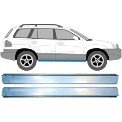 Réparation bas de caisse intérieur pour Hyundai Santa Fe 2001-2006 / Gauche+Droit / Ensemble 11587