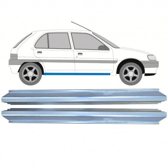 Réparation bas de caisse pour Citroen Saxo 1996-2004 / Gauche+Droit / Ensemble 10054