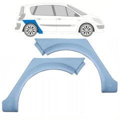 Panneau de réparation arc d'aile arrière pour Renault Scenic II 2003-2009 / Gauche+Droit / Ensemble 10229