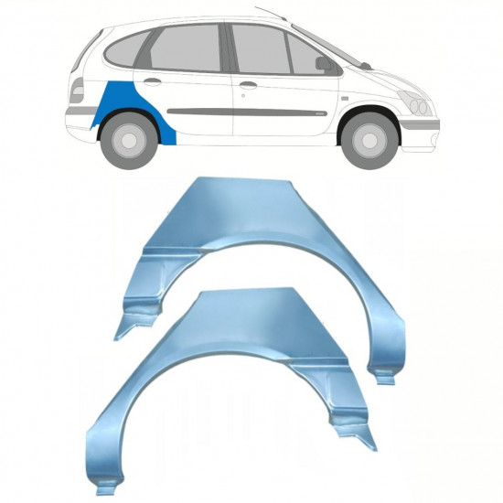 Panneau de réparation arc d'aile arrière pour Renault Scenic 1995-2003 / Gauche+Droit / Ensemble 10098