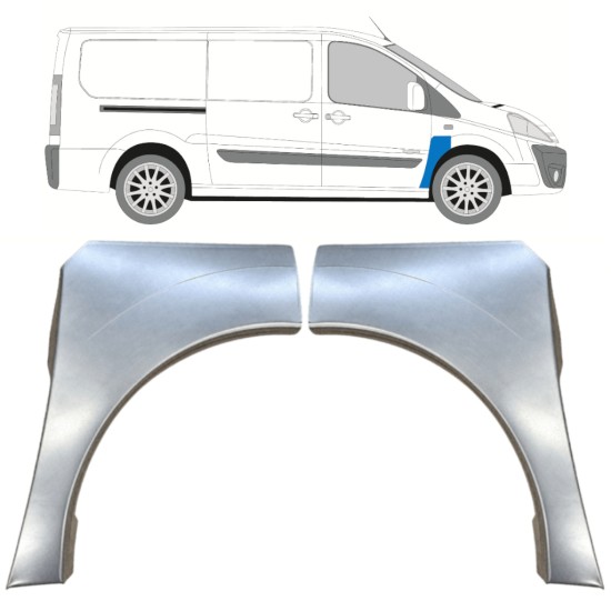 Panneau de réparation de l’aile avant pour Peugeot Expert 2007-2016 / Gauche / Droite / Gauche+Droit / Ensemble 15233
