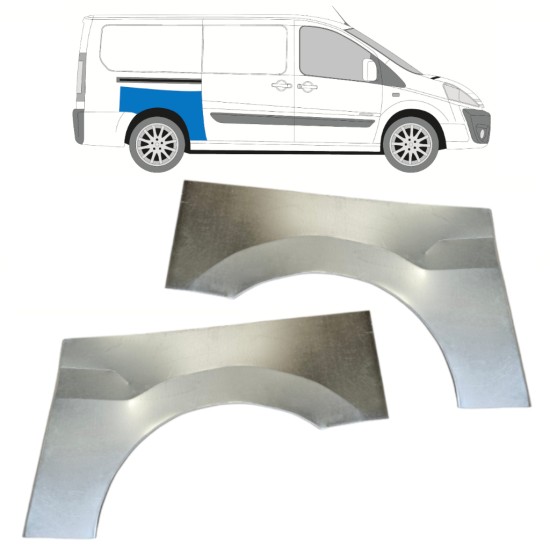 Panneau de réparation arc d'aile arrière pour Fiat Scudo 2007-2016 / Gauche+Droit / Ensemble 14749