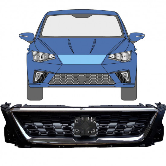 Grille de calandre pour Seat Ibiza 2017- 9817