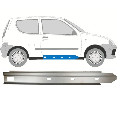 Réparation bas de caisse intérieur pour Fiat Seicento 1998-2010 / Droite 14714