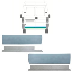 Panneau de réparation des portes arrières bas, intérieur et extérieur pour Peugeot Boxer 1994-2006 / Gauche+Droit / Ensemble 14452