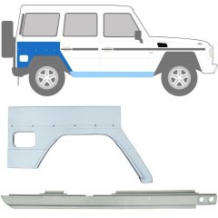 Réparation bas de caisse + passage de roue arrière pour Mercedes G-Class W460 W461 W463 1979- / Droite / Ensemble 10009