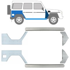 Réparation bas de caisse + aile avant + aile arrière pour Mercedes G-Class W460 W461 W463 1979-2017 / Gauche+Droit / Ensemble 9711