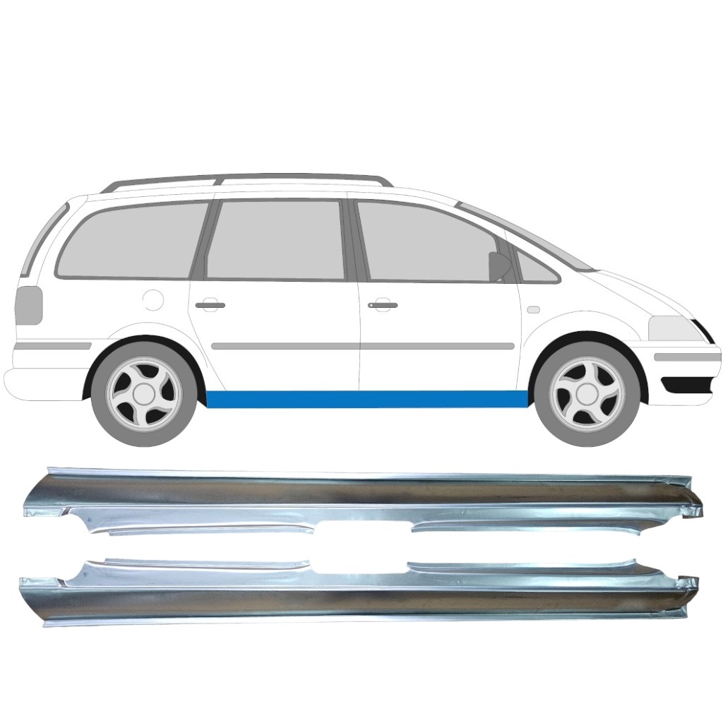 Panneau De Réparation Du Seuil Pour Vw Sharan Ford Galaxy 1995-2010 / Gauche+Droit / Ensemble 9249