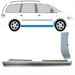 Panneau de réparation du seuil + panneau de réparation de l'aile avant pour Seat Alhambra 1995-2010 / Droite / Ensemble 13248