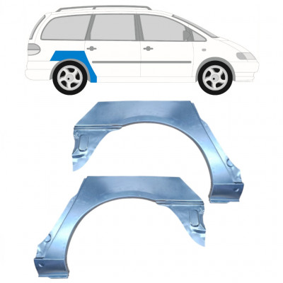 Panneau de réparation arc d'aile arrière pour Volkswagen Sharan 1995-2000 / Gauche+Droit / Ensemble 9290