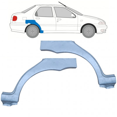 Panneau de réparation arc d'aile arrière pour Fiat Siena 1997-2001 / Gauche+Droit / Ensemble 9939