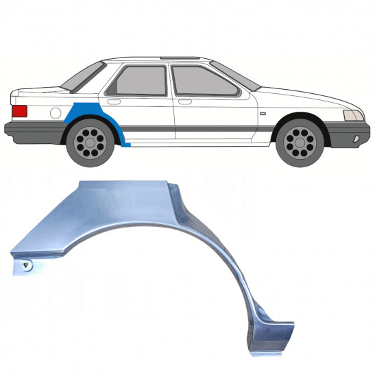 Panneau de réparation arc d'aile arrière pour Ford Sierra 1982-1993 / Droite 7388