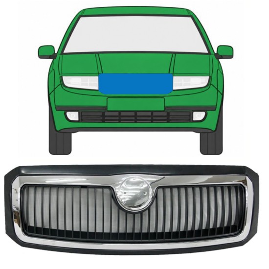 Grille de calandre pour Skoda Fabia I 1999-2004 7525