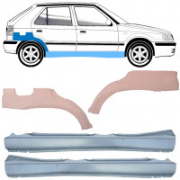 Réparation bas de caisse + passage de roue arrière pour Skoda Felicia 1994-2001 / Gauche+Droit / Ensemble 10108